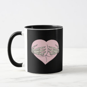 Herz-Hintern Umarmung Skeleton Hands Classic Tasse