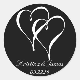 Herz Hochzeitsticker Gefallen und Umschlag Aufkleb Runder Aufkleber