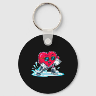 Herz Hockey-Shirt Valentinstag Jungen Männer Kinde Schlüsselanhänger