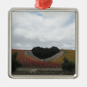 Herz-Hügel an Niner Anwesen, im Herbst Silbernes Ornament