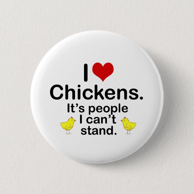 (Herz-) Hühner I Button (Vorderseite)