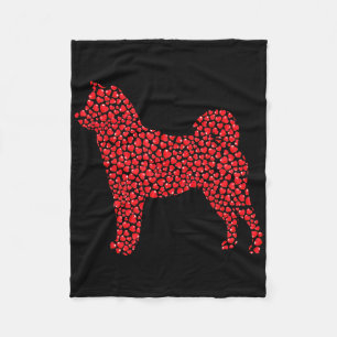 Herz-Hundefreund Geschenke Shi Inu Welpe Valentins Fleecedecke
