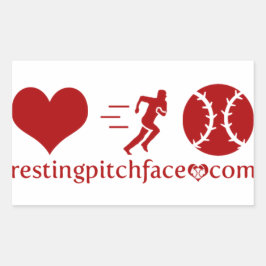 Herz, Hustel, HBP-Aufkleber Rechteckiger Aufkleber