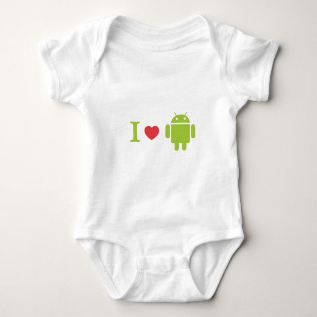 Herz I Android Baby Strampler (Vorderseite)