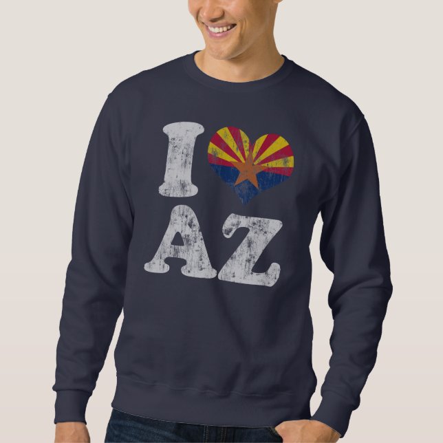 Herz I Arizona-Flagge AZ Sweatshirt (Vorderseite)