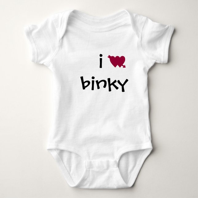 Herz I binky Baby Strampler (Vorderseite)