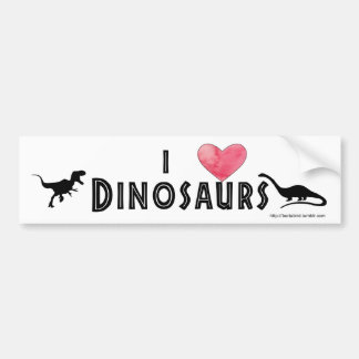 Herz I Dinosaurier-Autoaufkleber Autoaufkleber