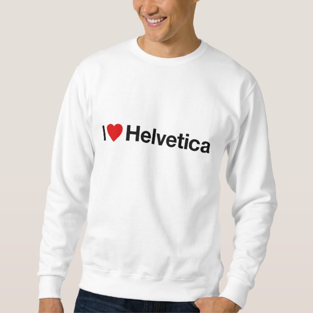 Herz I Helvetica Sweatshirt (Vorderseite)