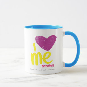 Herz I ich lila/Gelb Tasse