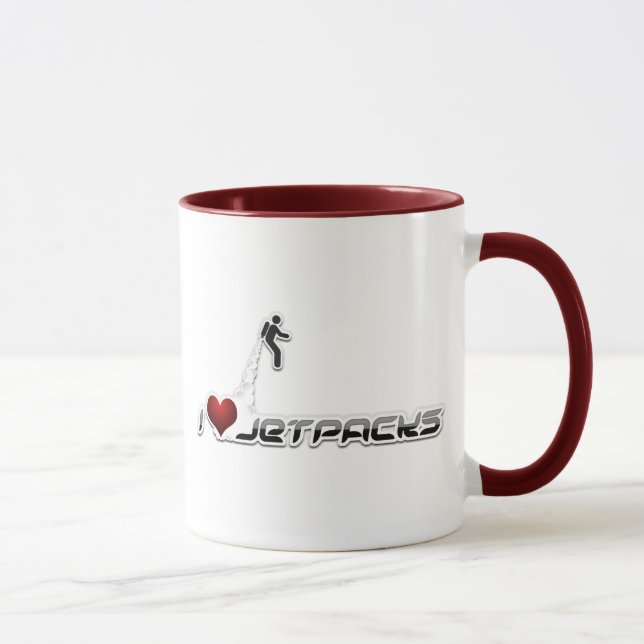 Herz I jetpacks Tasse (Rechts)