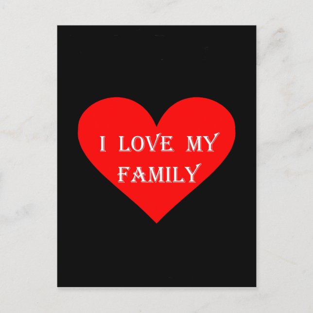 Herz I Liebe Meine Familie Postkarte (Vorderseite)