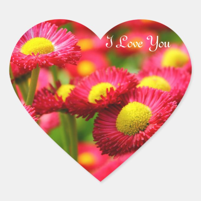 Herz I Liebe Sie Herz-Aufkleber (Vorderseite)