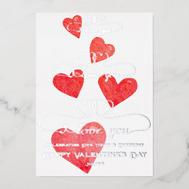 Herz I Liebe Sie rosa Regenbogen Wasserfarbe Valen Folien Feiertagskarte