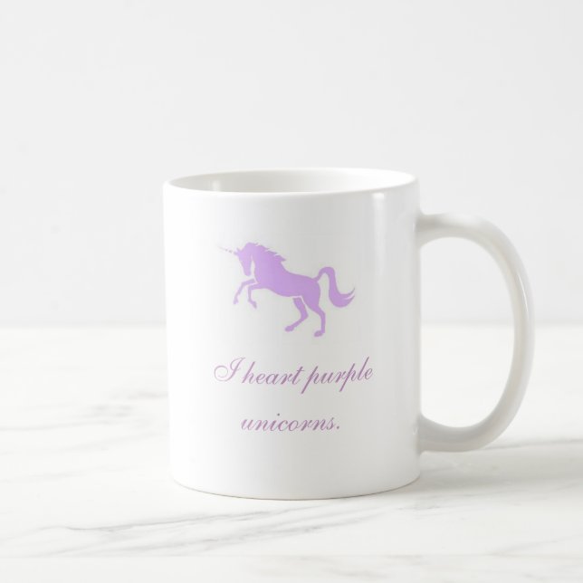 Herz I lila Unicorns. Kaffeetasse (Rechts)