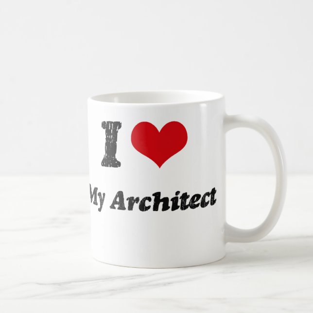 Herz I mein Architekt Kaffeetasse (Rechts)
