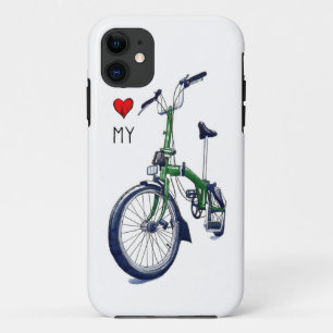 Herz I mein Brompton (Grün) iPhone 11 Hülle