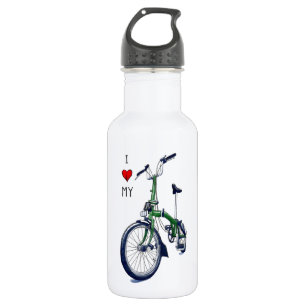 Herz I mein Brompton (Grün) Edelstahlflasche