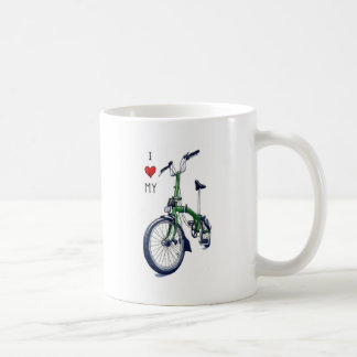 Herz I mein Brompton (Grün) Tasse
