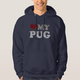 Herz I mein Mops Hoodie