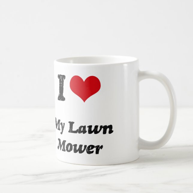 Herz I mein Rasenmäher Kaffeetasse (Rechts)