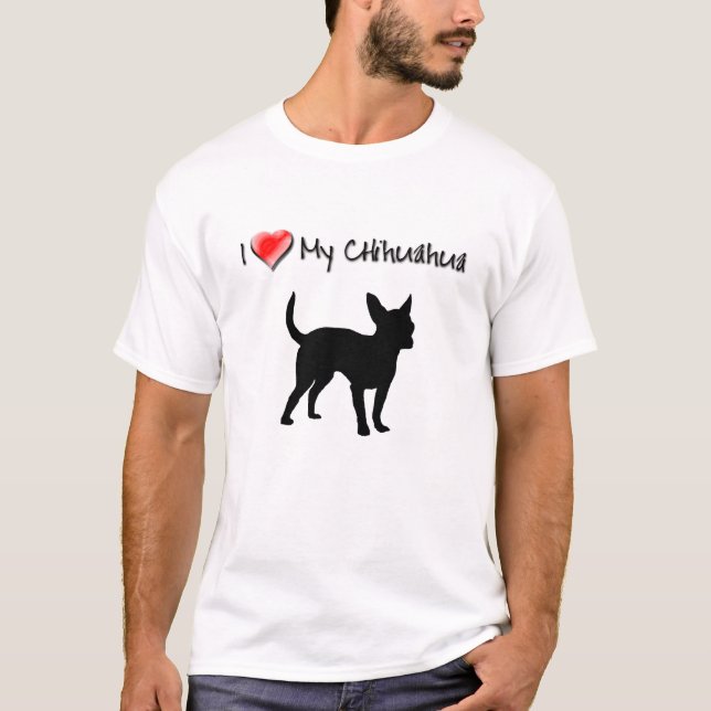 Herz I meine Chihuahua T-Shirt (Vorderseite)