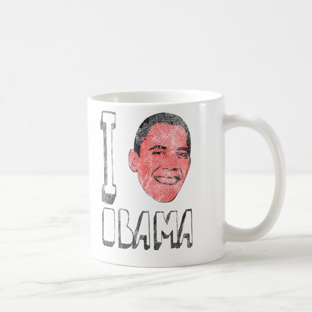Herz I Obama-Tasse Kaffeetasse (Rechts)