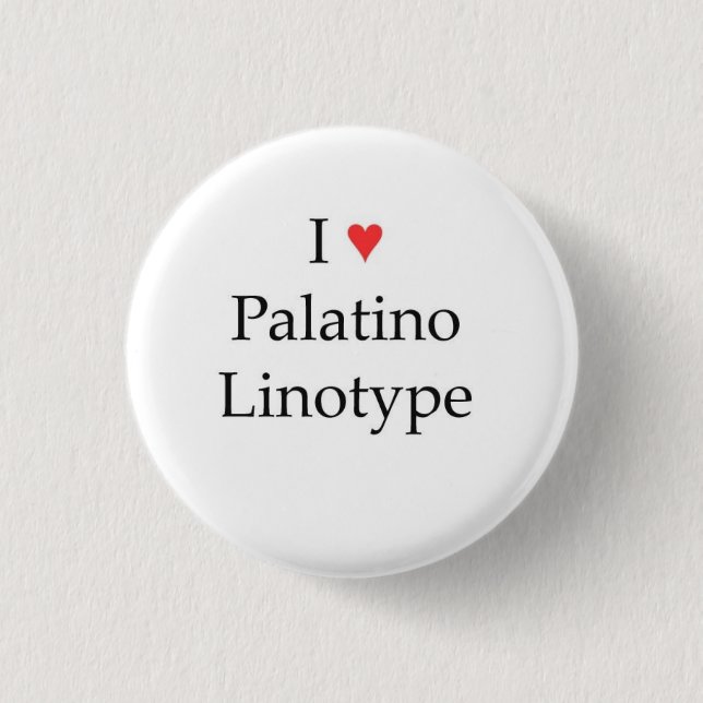Herz I Palatino Linotype Button (Vorderseite)