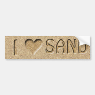 Herz I Sand Autoaufkleber