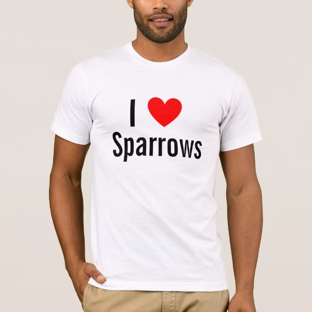 Herz, I, Spatzen T-Shirt (Vorderseite)