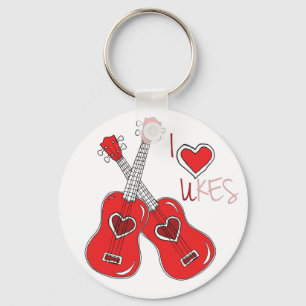 Herz I ukes I Liebe Ukuleles Schlüsselanhänger
