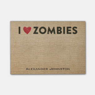 Herz I Zombie-Leinwand personifiziert Post-it Klebezettel