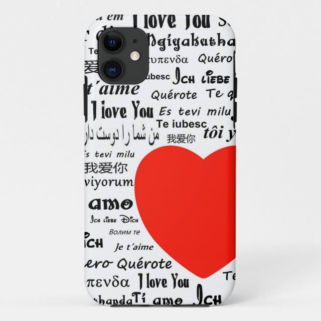 Herz ich liebe dich Case-Mate iPhone hülle (Rückseite)