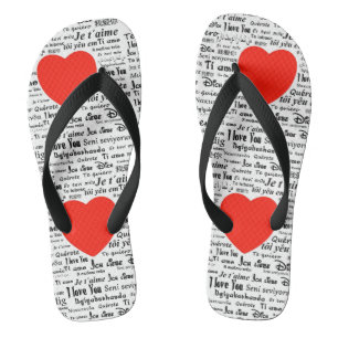 Herz ich liebe dich Flip Flops Sandalen Schuhe