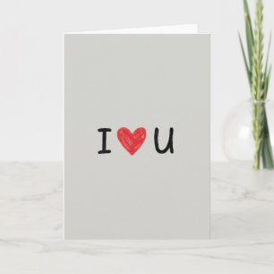 Herz, ich liebe dich Karte