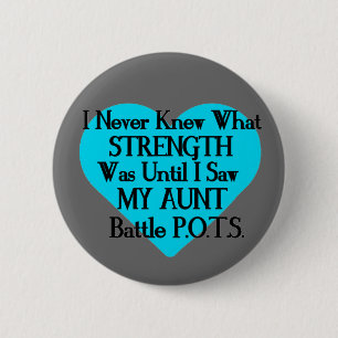 Herz/ich wusste nie...Tante...P.O.T.S. Button