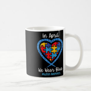 Herz im April tragen wir blaue Liebe Hoffnung Glau Kaffeetasse