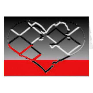 Herz im Chrom, im Schwarzen u. im Rot