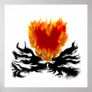 Herz im Flammen Poster