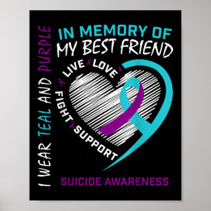 Herz im Gedächtnis der besten Freunde Selbstmord B Poster