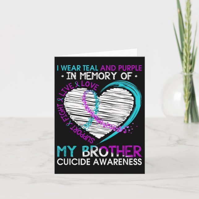 Herz im Gedächtnis meines Bruders Karte (Vorderseite)