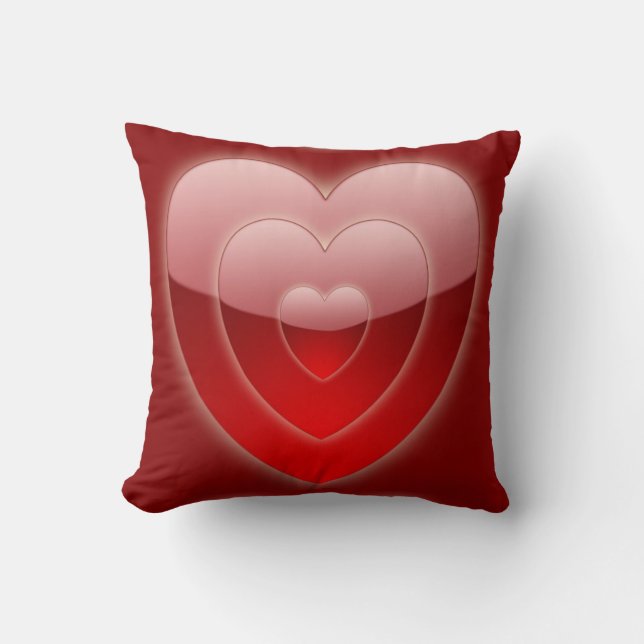 Herz im Herzen Valentine Pillow Kissen (Vorderseite)