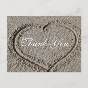 Herz im Sand Dankeschön Karte