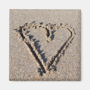 Herz im Sand Magnet