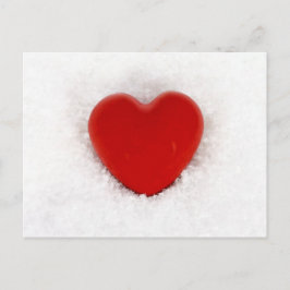 Herz im Schnee Postkarte
