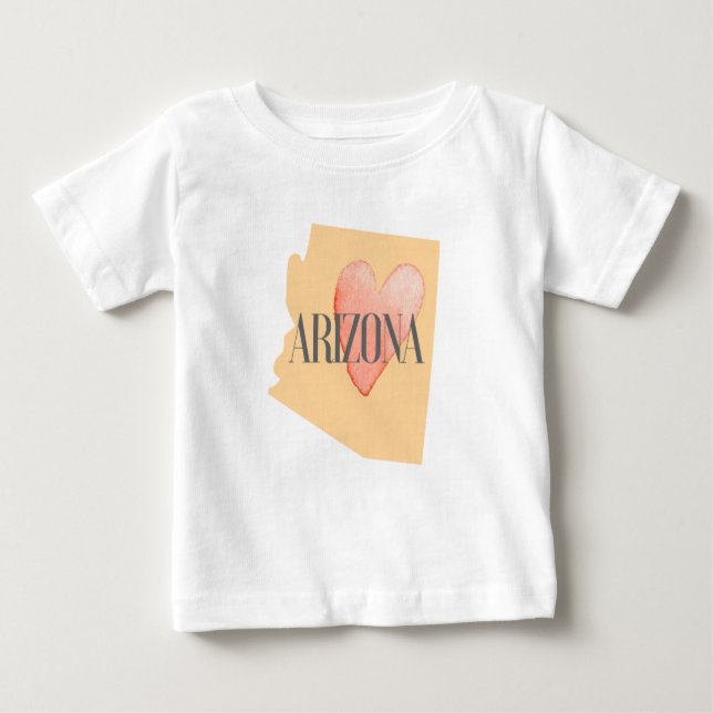 Herz in AZ Baby T-shirt (Vorderseite)