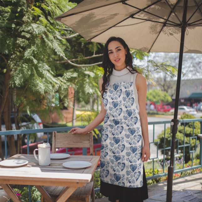 Herz in Delft Blue Schürze (Von Creator hochgeladen)