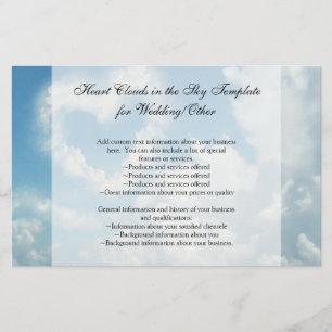 Herz in den Wolken, Blue Sky Romantische Liebe Flyer