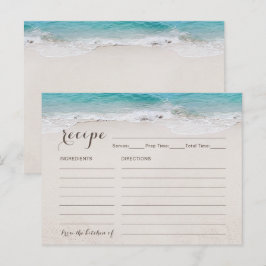 Herz in der Sand Beach Brautparty Rezept Card Postkarte