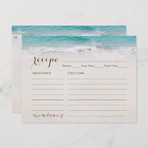 Herz in der Sand Beach Brautparty Rezept Card Postkarte