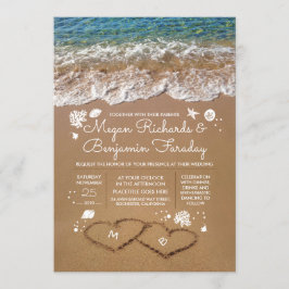 Herz in der sandischen Sommernächte Einladung